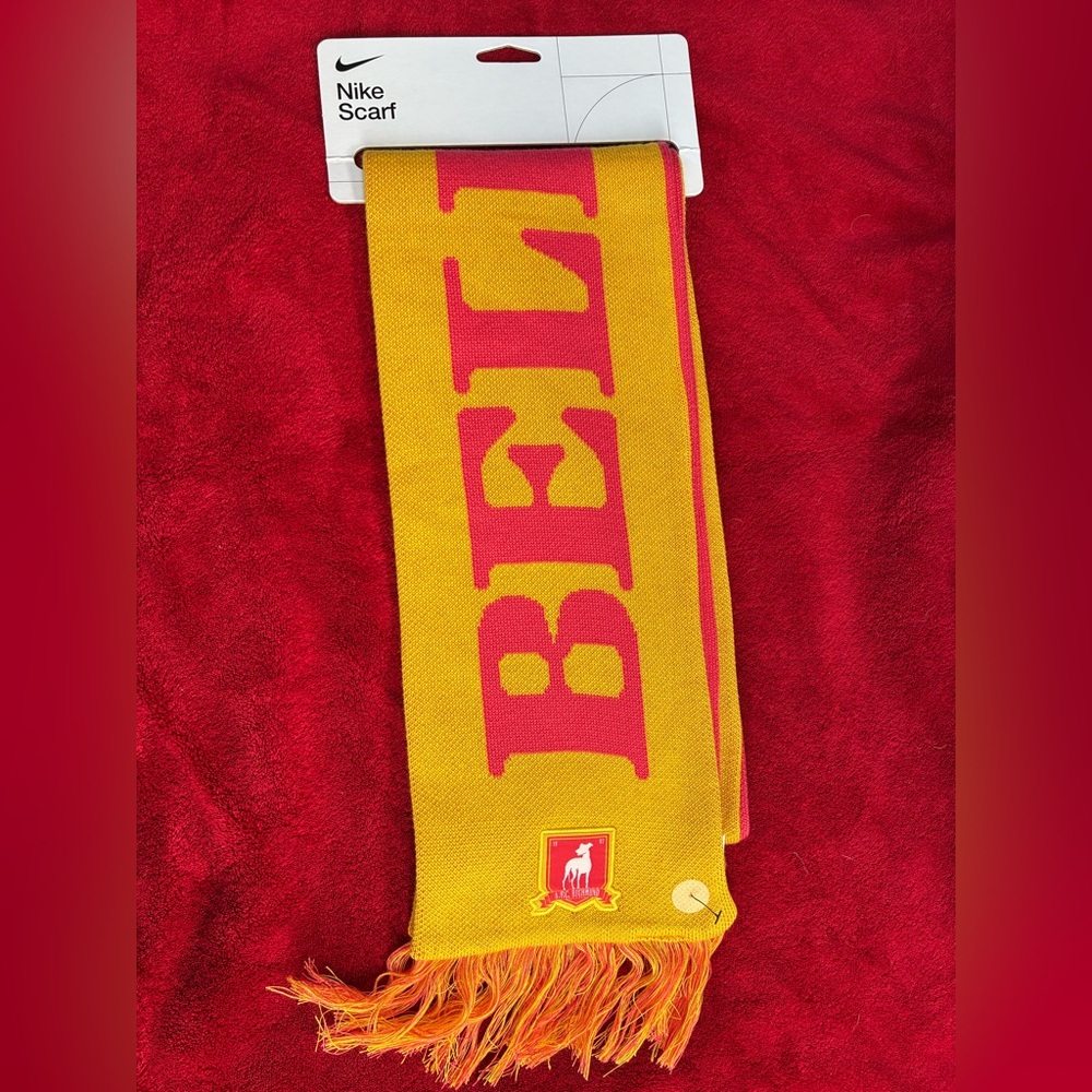 Richmond Yellow and Red Knit Scarf with Emblem